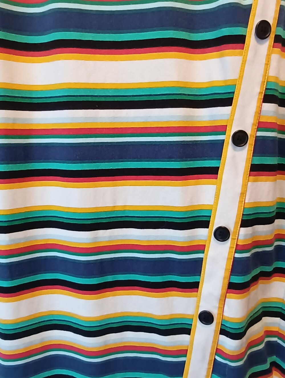Express  Multicolor Striped With Buttons Bodycon Dress